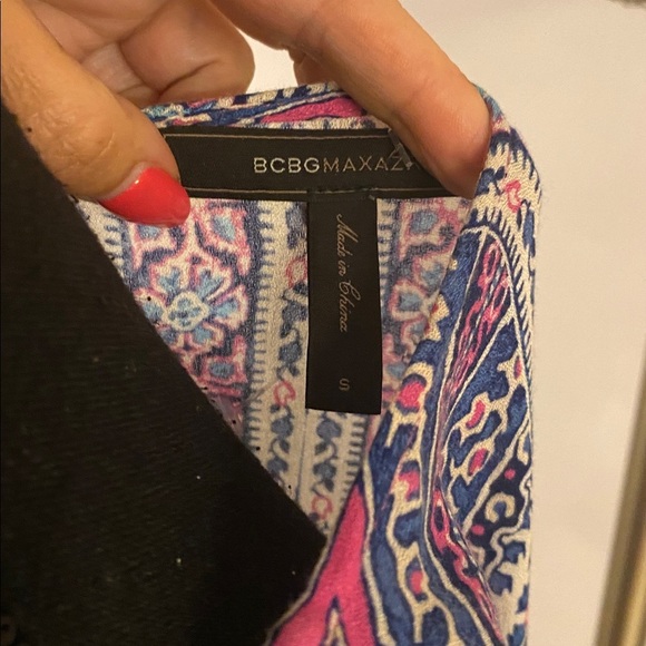 BCBGMaxAzria Pink and Blue Paisley Dress - Picture 2 of 5